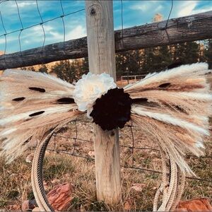 Boho Floral Wall Decor with Pampas Grass